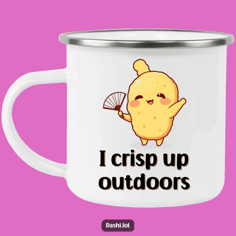 Funny Tempura Campfire Mug: Hilarious Outdoor Gift for Japanese Food Fans