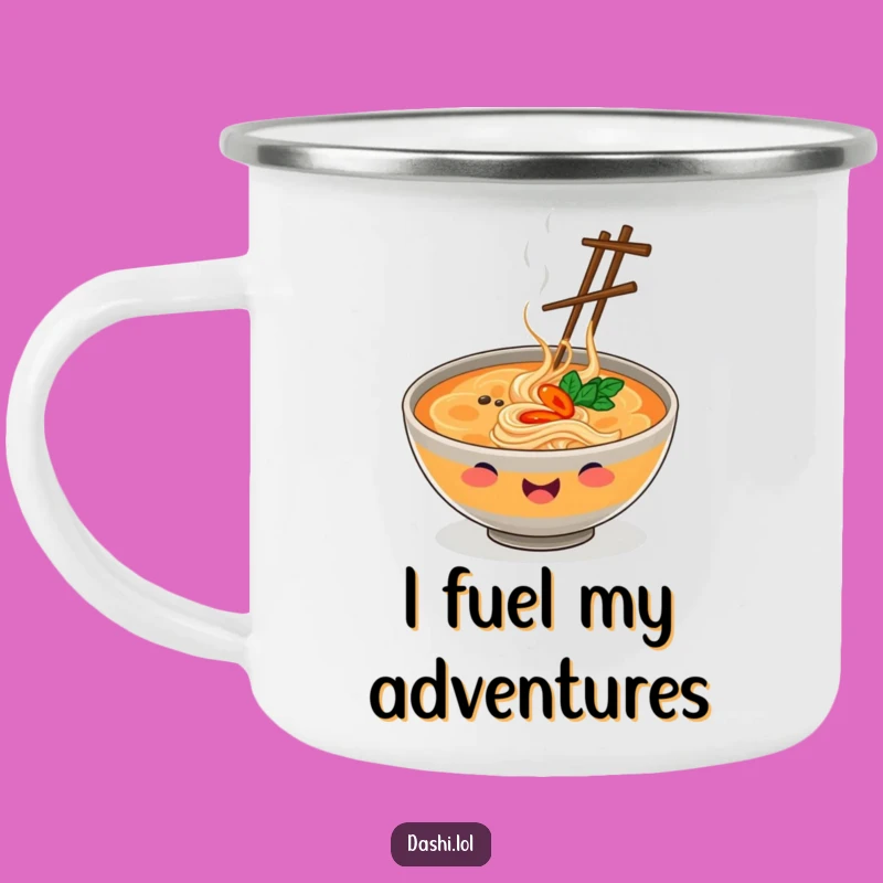 Funny Ramen Campfire Mug: Hilarious Outdoor Gift for Noodle Fans