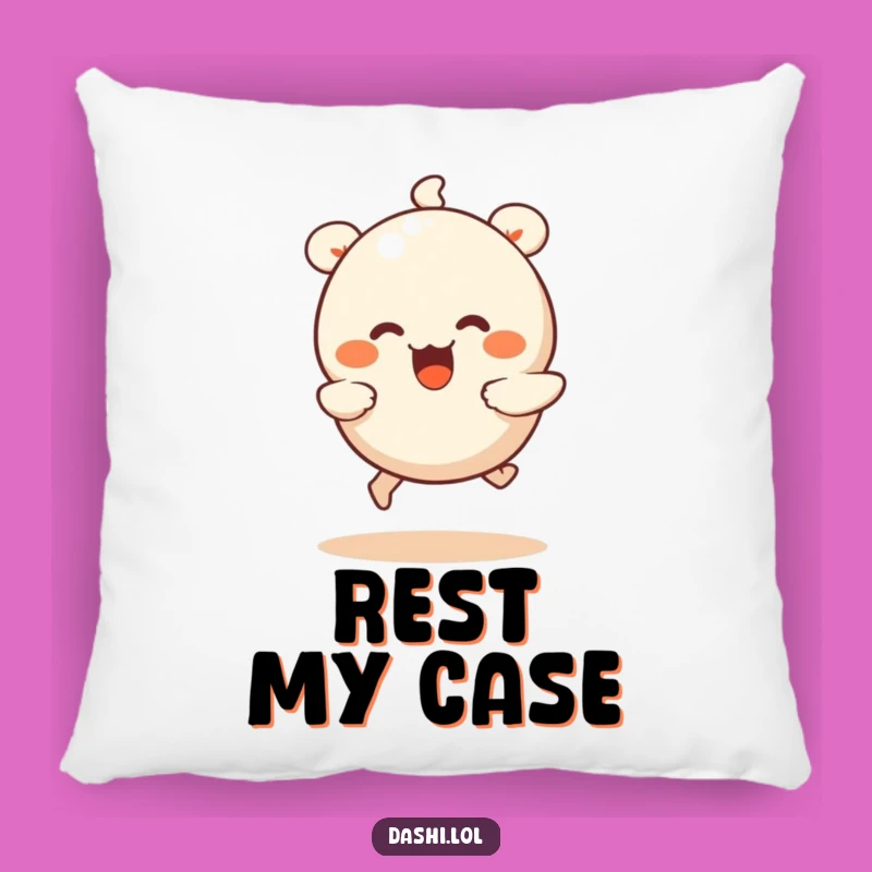 Funny Dumpling Run Pillow: Cuddle Up with Joyful Bites!