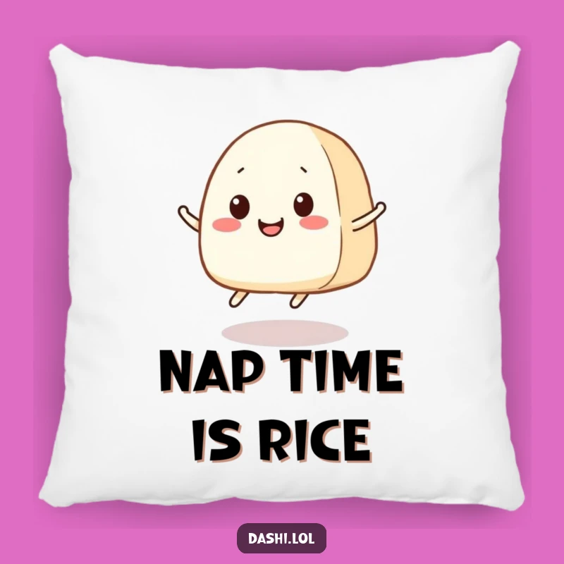 Funny Onigiri Jump Pillow: Cozy Rice Ball Character, Perfect Humorous Gift!