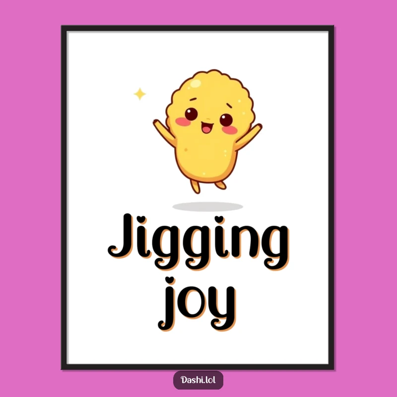 Funny Tempura Jig Digital Art: Instant Cheer for Your Walls!