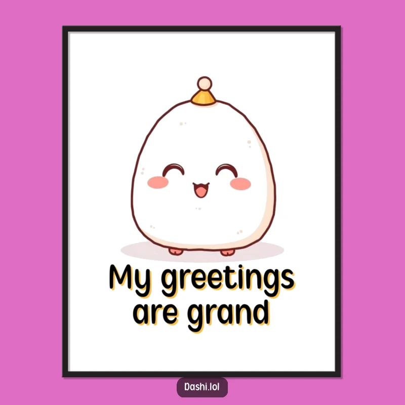 Funny Onigiri Bow Printable Art: Instant Hilarious Decor for Cultural Spaces