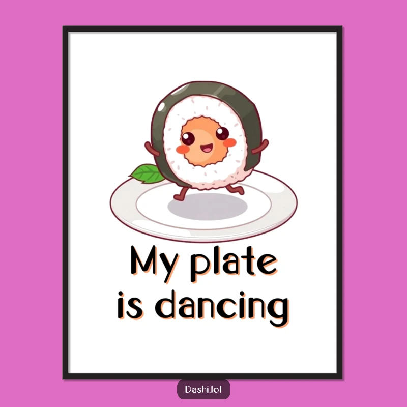 Funny Sushi Skipper Printable Art: Instant Hilarious Decor for Kitchens