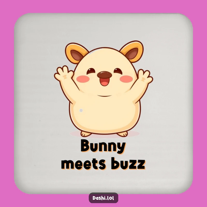 Funny Bao Bun Coaster: Protect with a Friendly Wave!