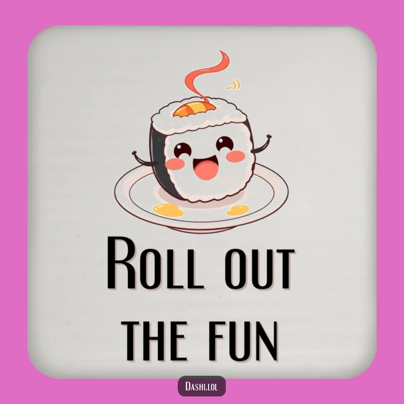 Funny Sushi Roll Coaster: Protect with Cheerful Spin!