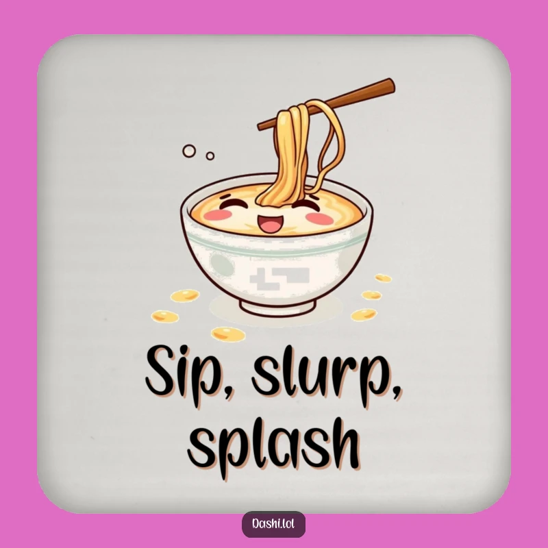 Funny Ramen Coaster: Protect with a Giggle!