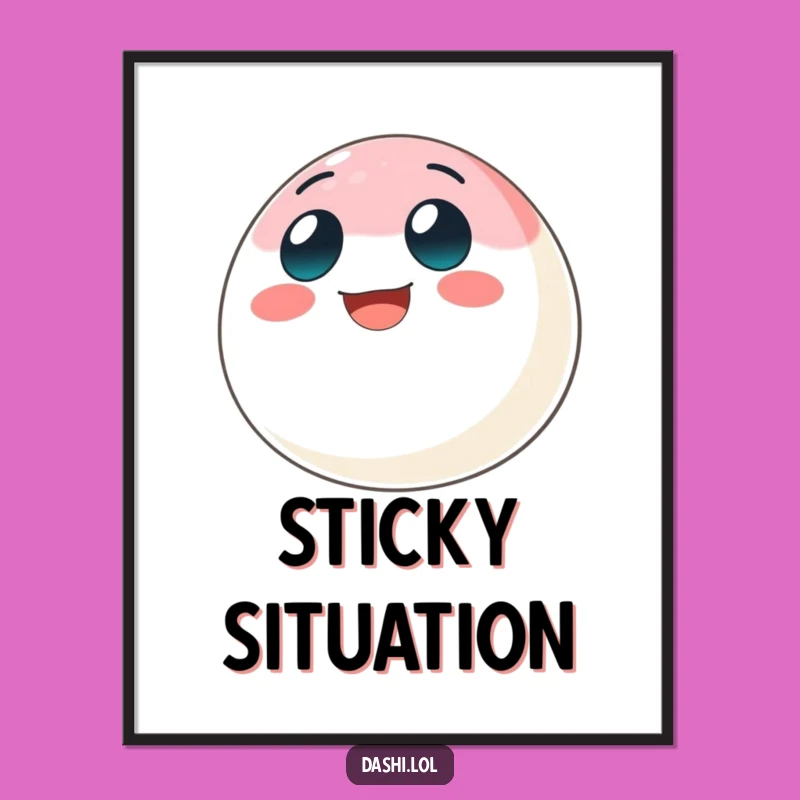 Funny Bouncing Mochi Poster: Add Playful Art to Your Walls!