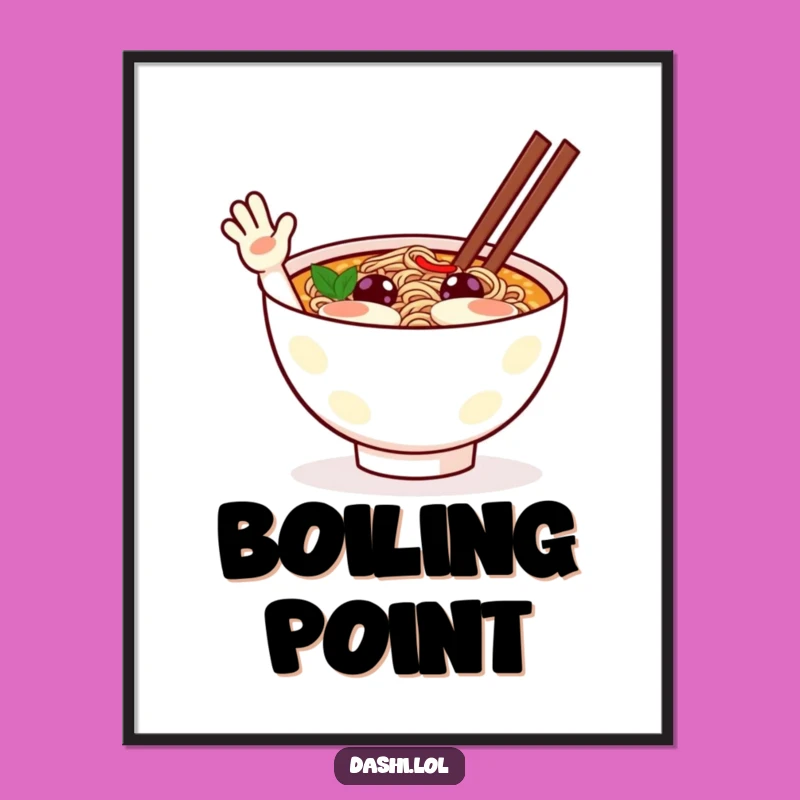 Funny Ramen Wave Poster: Hang Up Some Happy Greetings!