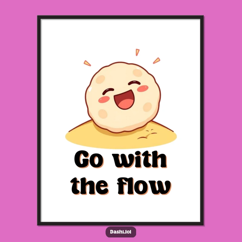 Funny Takoyaki Poster: Vibrant Rolling Character, Perfect Humorous Gift!