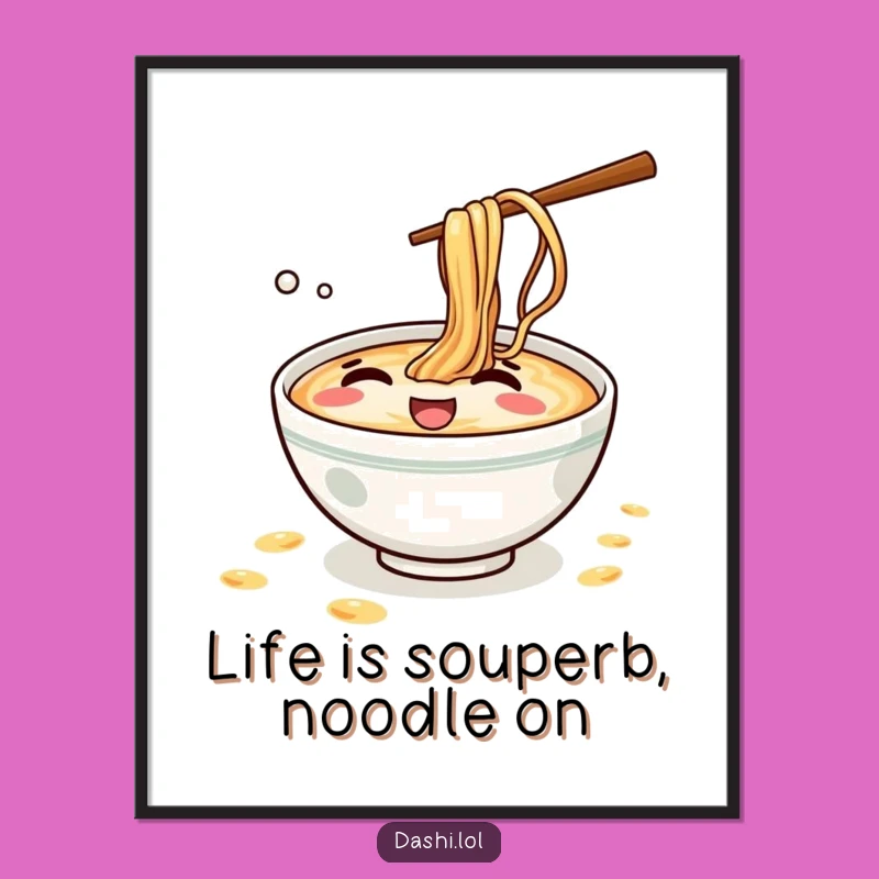 Free Printable Wall Art: Giggling Ramen, Mischievous Downloadable Art for Kitchen and Dining Decor