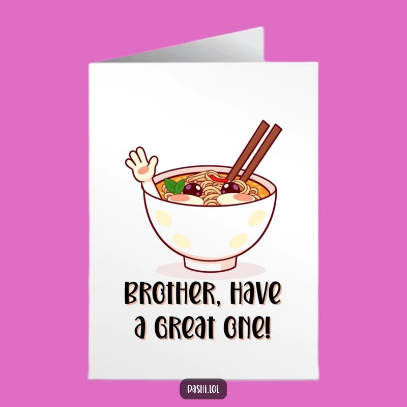 Free Printable Birthday: Cheerful Ramen Wave Downloadable Gift