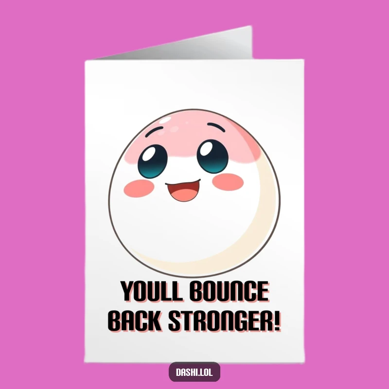 Free Printable Congrats Card: Humorous Mochi Bounce Downloadable Gift