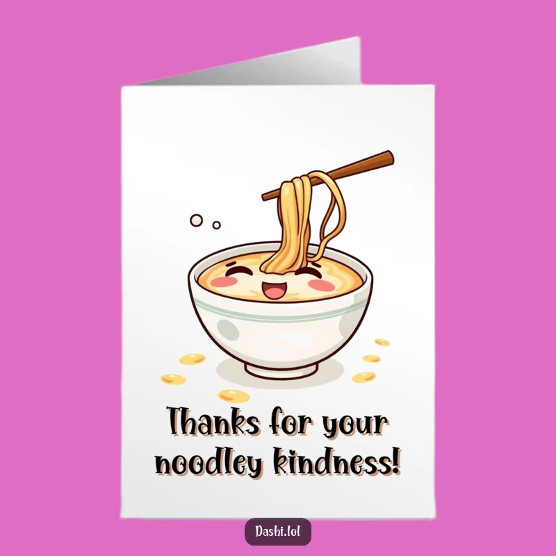 Free Printable Thank You Card: Giggling Ramen Thanks, Playful Downloadable Gift for Gratitude