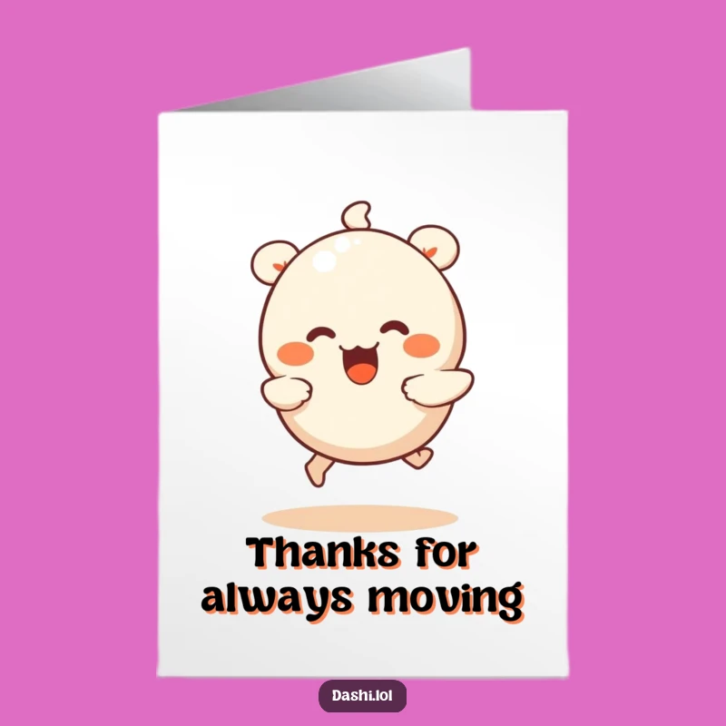 Free Printable Thank You Card: Dumpling Run Downloadable Gift