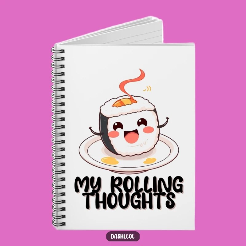 Funny Sushi Roll Notebook: Jot Down Ideas with Cheerful Sushi!
