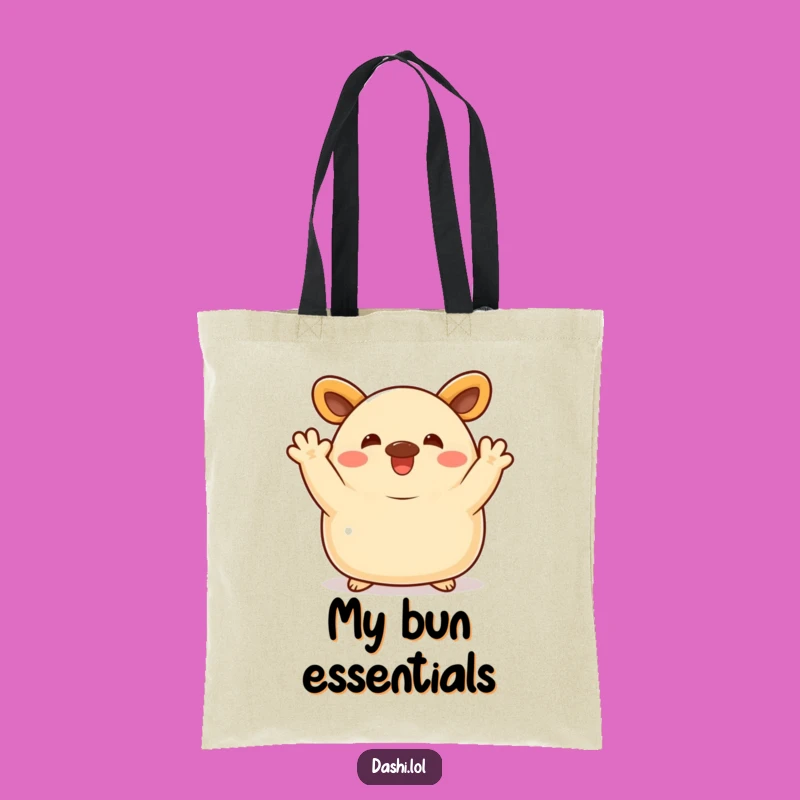 Funny Bao Bun Tote Bag: Stylish Waving Character, Perfect Humorous Gift!