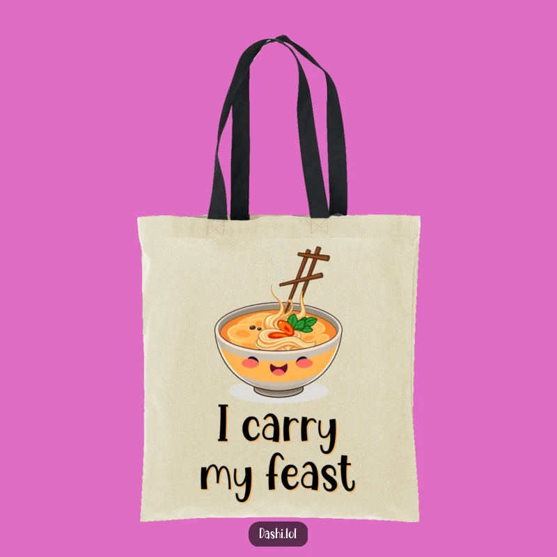 Funny Ramen Tote Bag: Chic & Hilarious Gift for Foodie Adventures