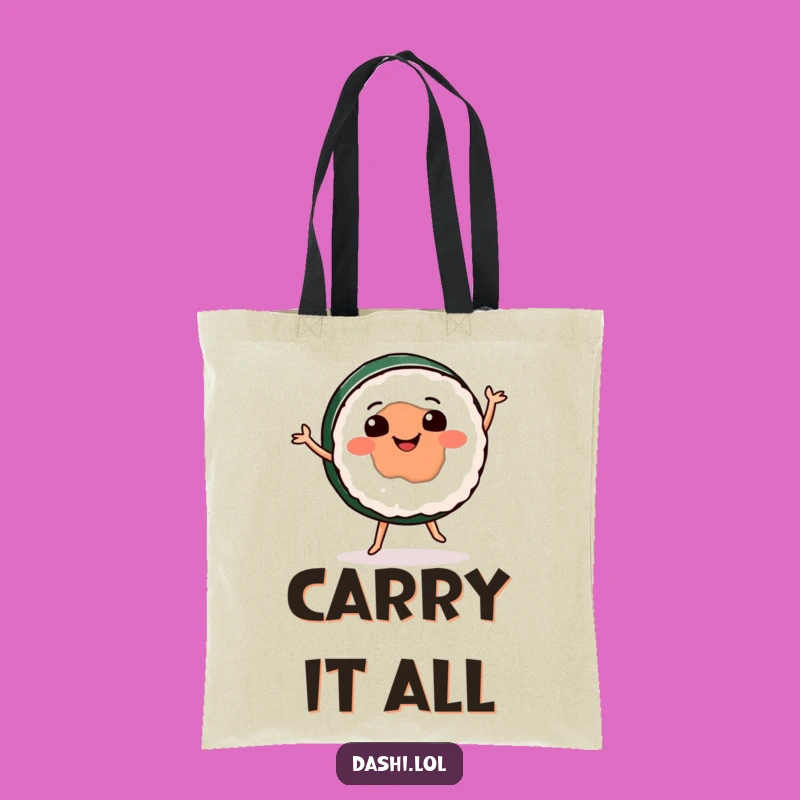 Funny Sushi Dance Tote Bag: Carry Your Laughs Everywhere!