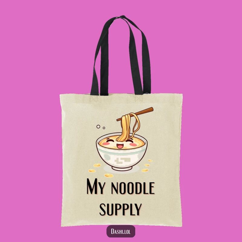 Funny Ramen Tote Bag: Stylish Giggling Character, Perfect Humorous Gift!